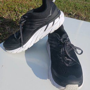 Hoka One One Size 7 Black White Kid's Sneaker Shoes